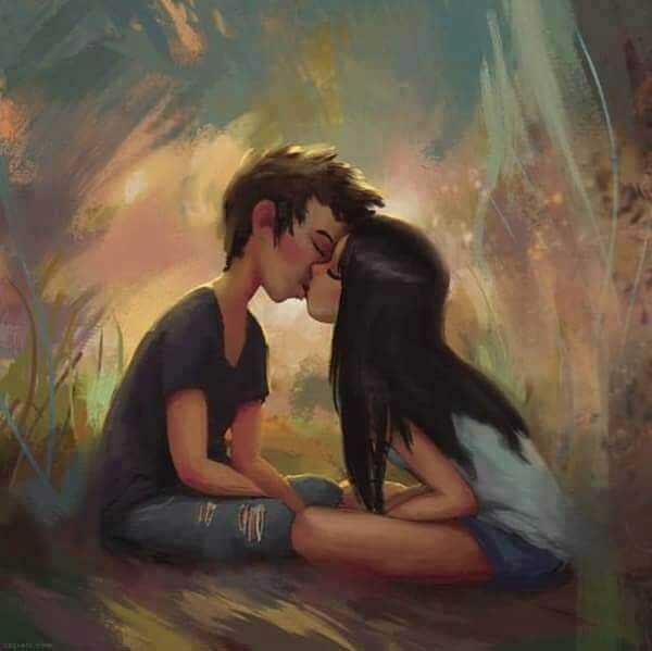 Beautiful Whatsapp DP For Couples painting Image