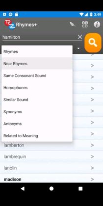 RhymeZone Review ANdroid